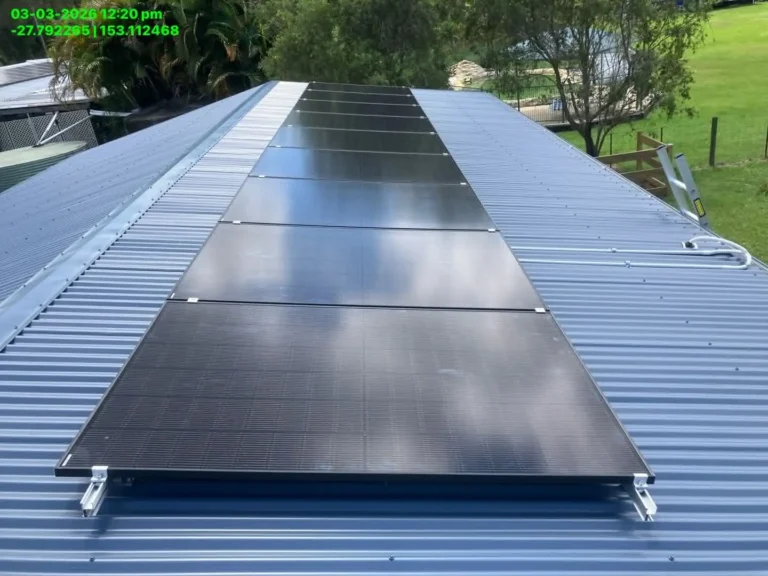 Solar panels installed for an off grid property in Logan Village