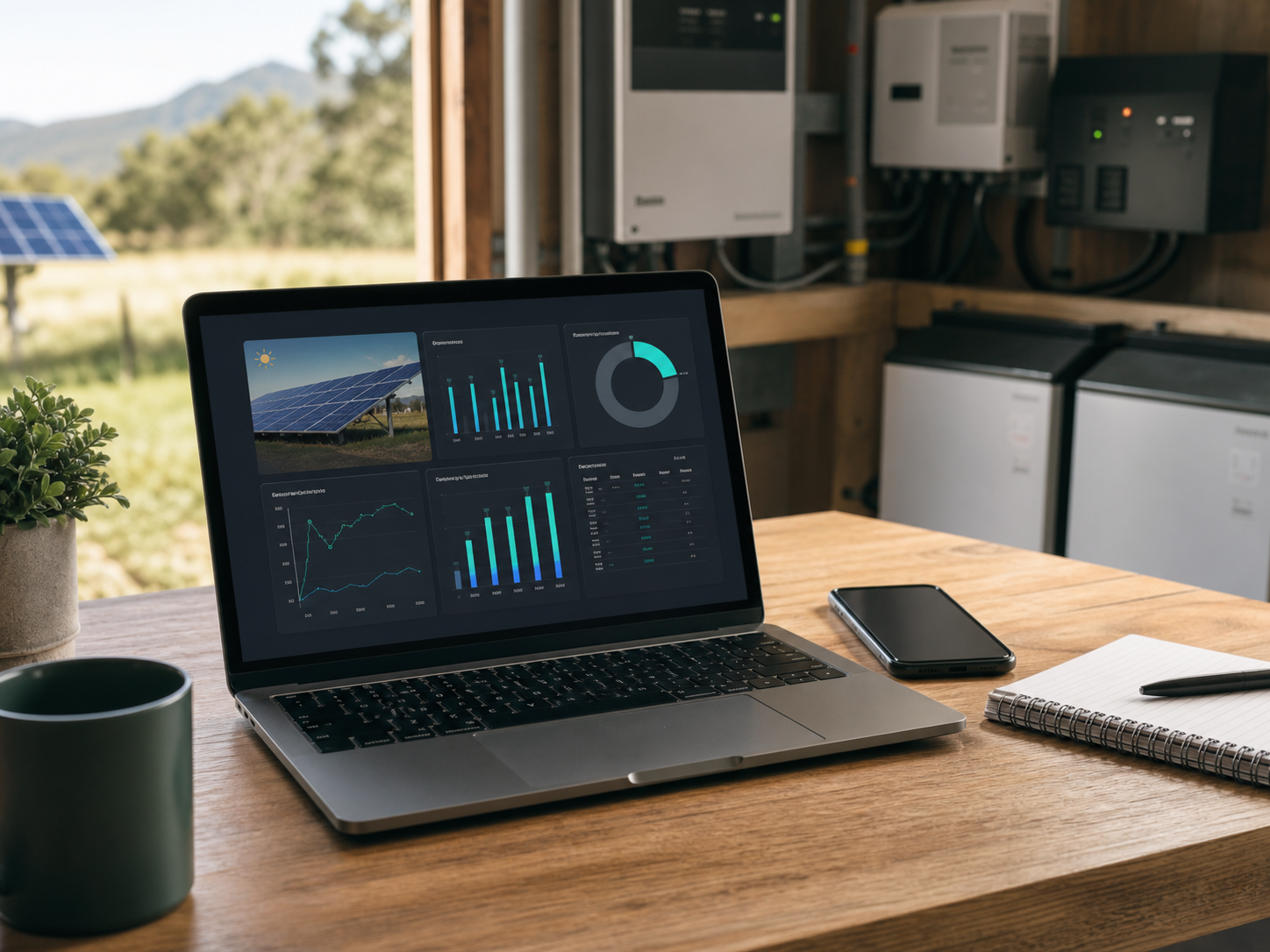 Remote monitoring for an off-grid solar system