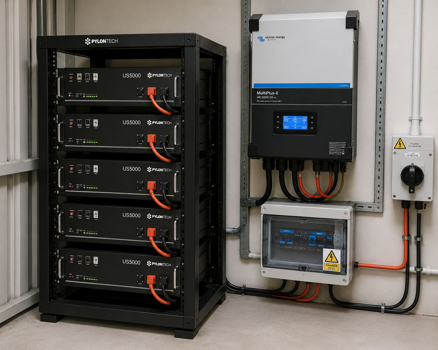 Pylontech US5000 off grid battery installation
