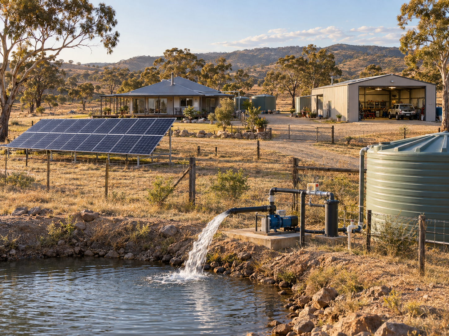 Whole property off grid power system design