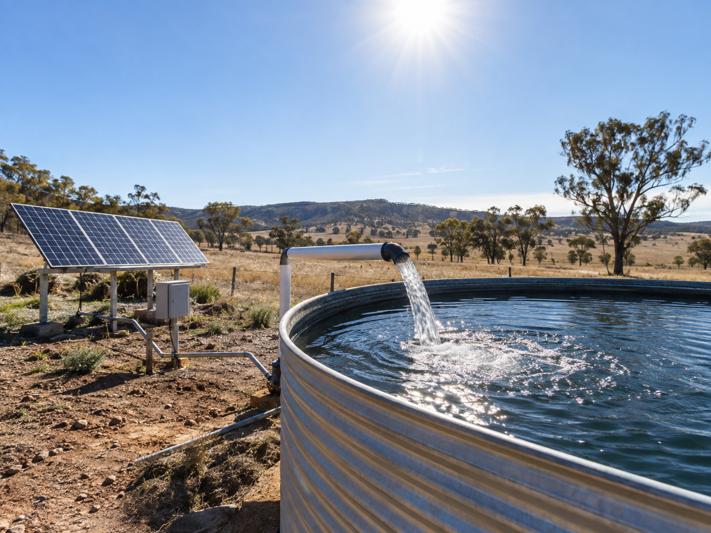 Solar array requirements for bore pump loads